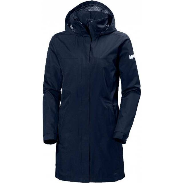 Helly Hansen dam Aden lång skal vattentät jacka Marinblått Xsp XS