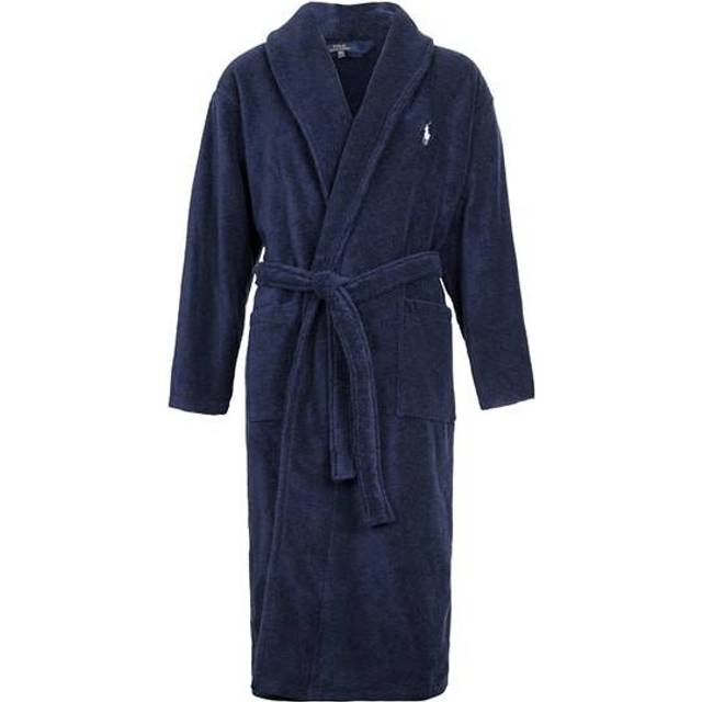 Cotton Kimono Bathrobe - Navy Blue - S/M