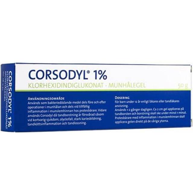 Corsodyl, munhålegel 1 % 50 gram