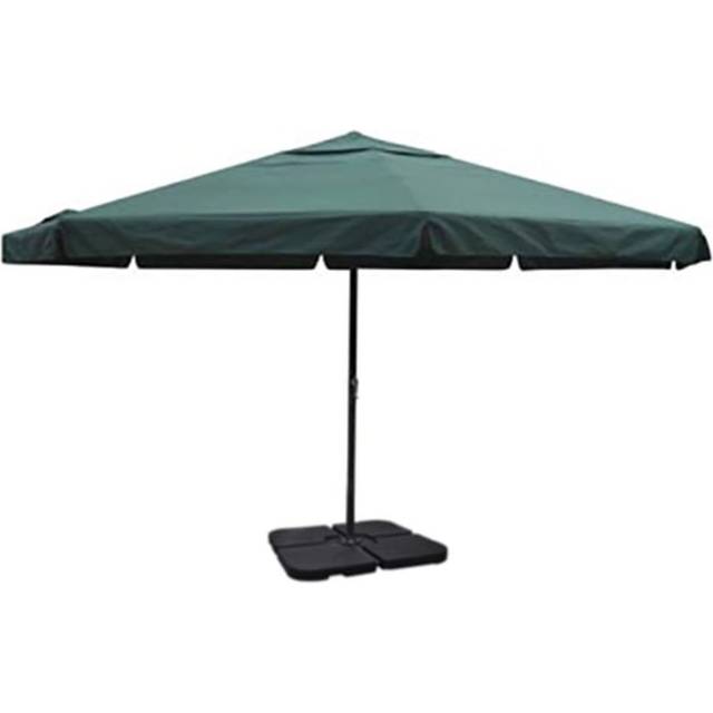 vidaXL Aluminium Garden Parasol with Portable Base Green