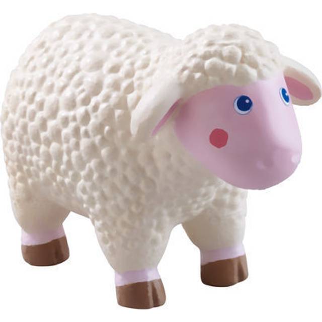"HABA Little Friends Sheep - 3.75"""" Chunky Plastic Toy Farm Animal Figu"