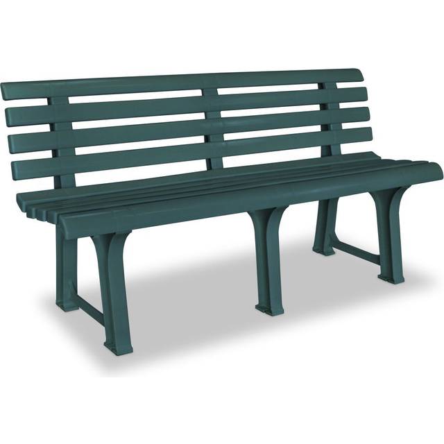 vidaXL Garden Bench 145.5 cm Plastic White