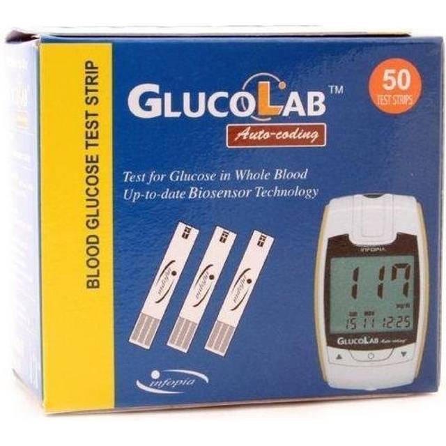 GlucoLab Blood Glucose Test Strips - 50 Strips