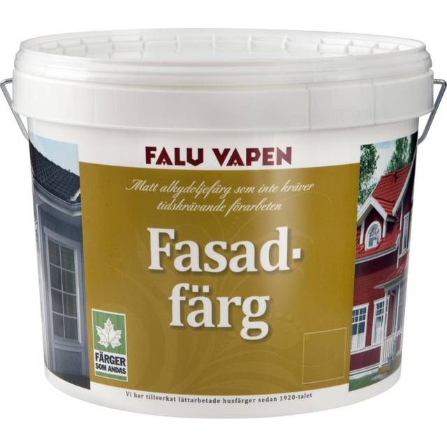 Falu Fasad 10L Svart Falu Vapen