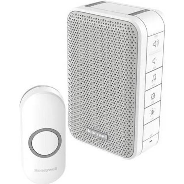 Wireless Portable Doorbell with Volume Control and Push Button Â White