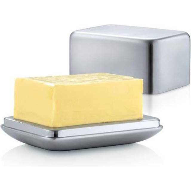 blomus Basic Butter Dish, Stainless Steel, Silver, 10 x 7.2 x 6 cm