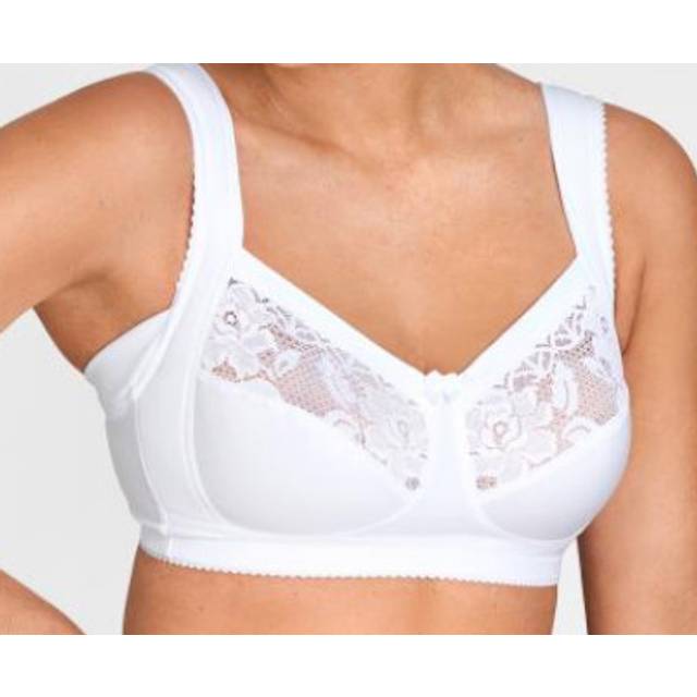 Miss Mary of Sweden - Bomulls-bh Lovely Lace Support utan bygel - Vit