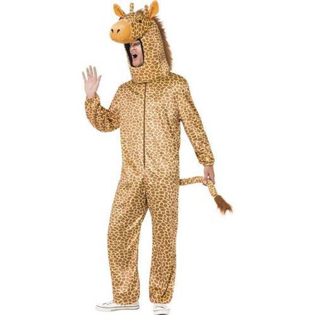 Smiffy's Men's Giraffe Costume, All In One And Hood, Party Animals, Serious -  giraffe costume fancy dress mens adult zoo outfit animal