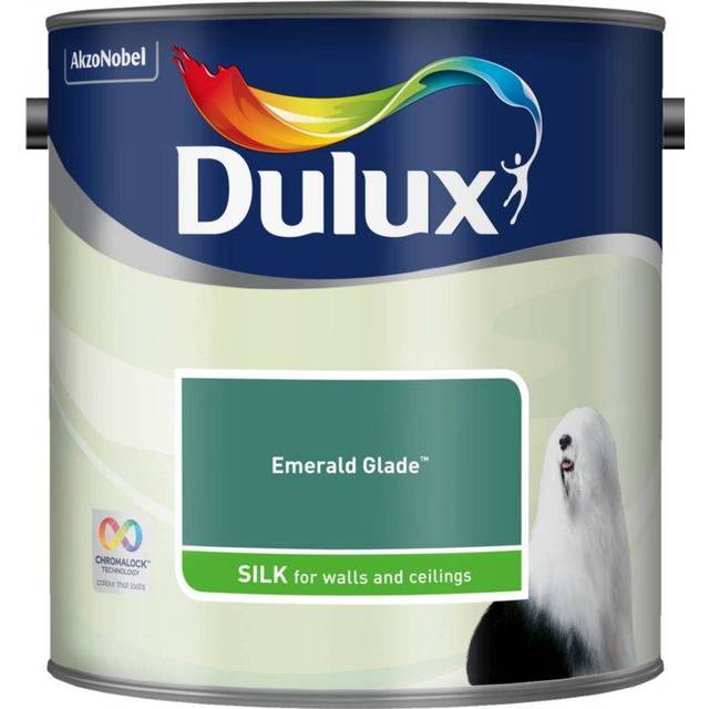 Dulux Wall & Ceilings Emerald Glade Silk Emulsion Paint 2.5L - Green