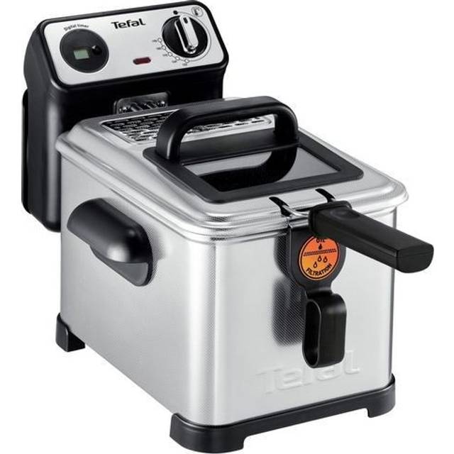 Tefal FR5111 Filtra Pro Inox & designfritös | 2 400 watt | kapacitet: 3 liter olja | exklusivt systemfiltrering | temperaturval: 150 °C – 190 °C | timer | rostfritt stål