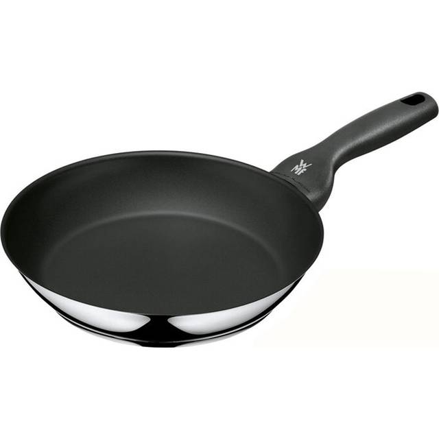 WMF Ceradur professionell stekpanna induktion 28 cm, Cromargan belagd i rostfritt stål, keramisk beläggning, plasthandtag