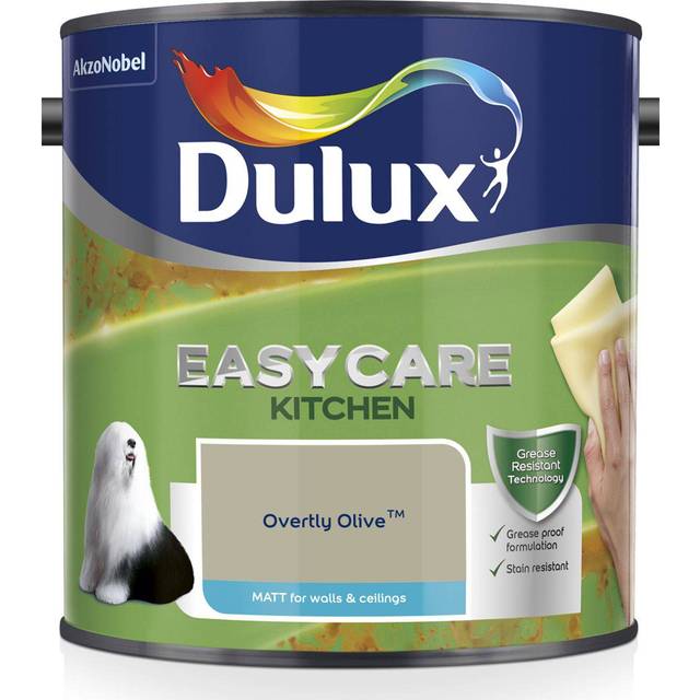 Dulux Easycare Kitchen Matt Paint, Overtly Olive, 2.5 Litre