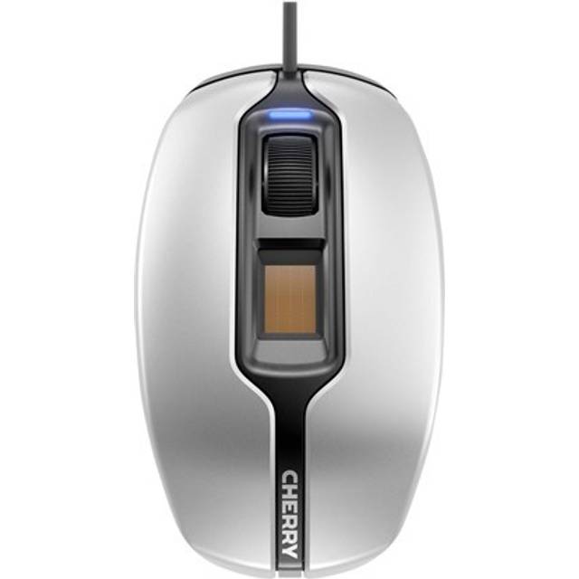 CHERRY MC 4900 FingerTIP ID USB Optical 1375DPI Ambidextrous Black, Silver mice
