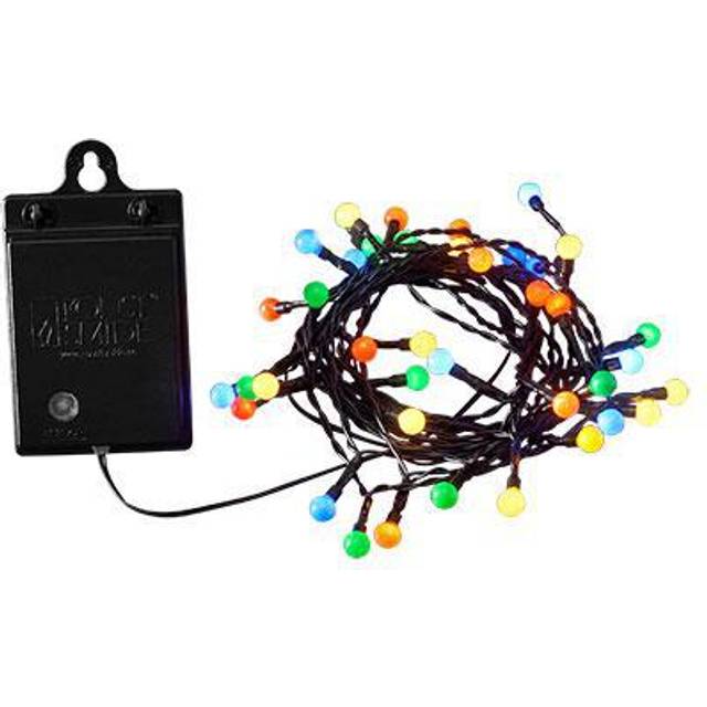 Ljusslinga Cherry 40 Färgade LED Sensor, Batteri, Konstsmide