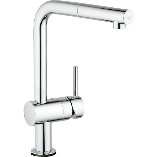 Grohe Minta Touch Electronic Kitchen Sink Mixer Tap With Swivel Spout - Super steel Finish: Super Steel