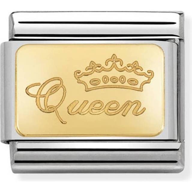 Nomination CLASSIC Gold Engraved Signs Queen Charm 030121/49