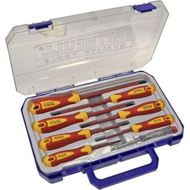 Faithfull 8 Piece VDE Insulated Screwdriver Set and Mains Tester