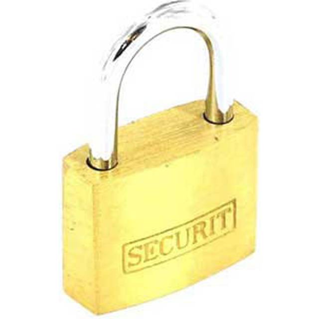 Securit Brass Padlock with 3 Keys 50mm