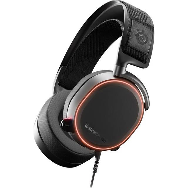 SteelSeries Gaming Headset High Resolution Compatible with Noise Canceling Microphone Wired Sealed Arctis Pro 61486 black