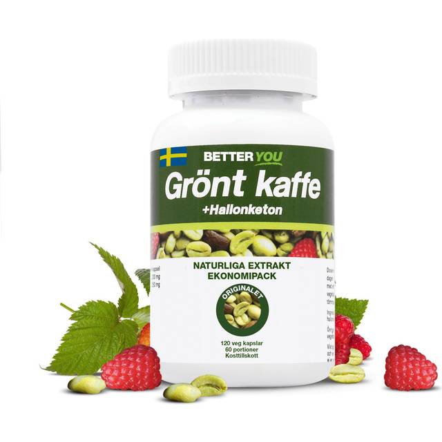 Better You Grönt Kaffe + Hallonketon 120 kapslar