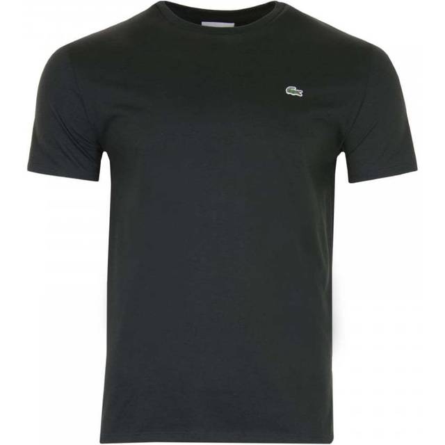 Lacoste Men's Monochrome Cotton Pima Jersey Crew-Neck T-Shirt, Black - Size: Regular/40