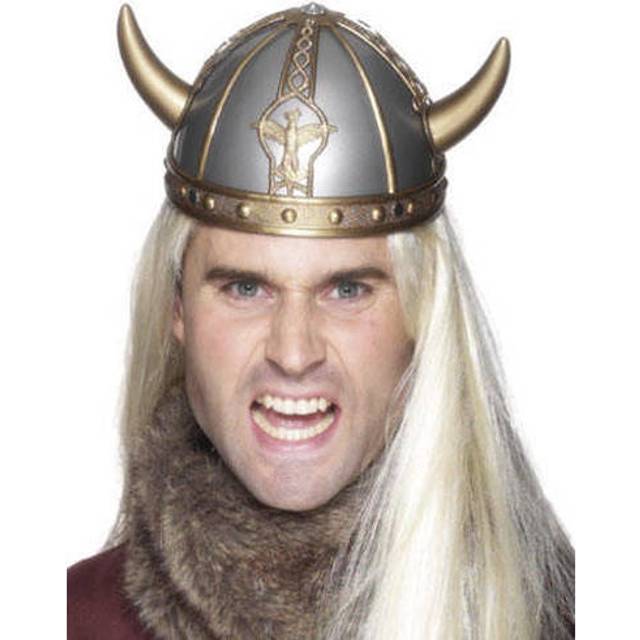 Viking helmet with horns adults fancy dress saxon warrior historical costume hat