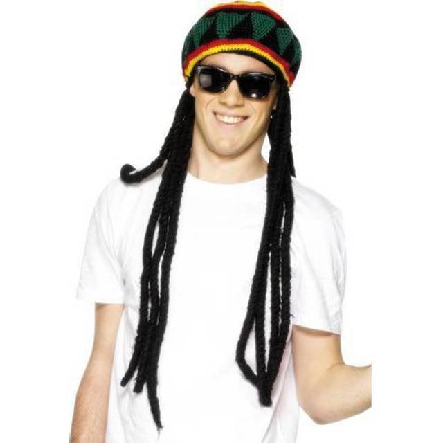 Rasta Beret Wig With Dreadlocks - Dress Fancy Hat Mens Costume Unisex -  rasta beret dress fancy hat dreadlocks mens costume unisex