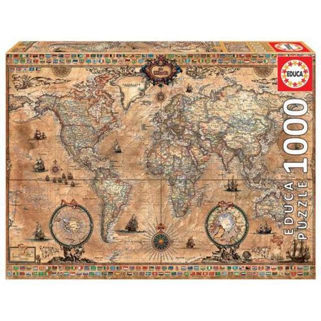 Antique World Map: 1000 Pcs