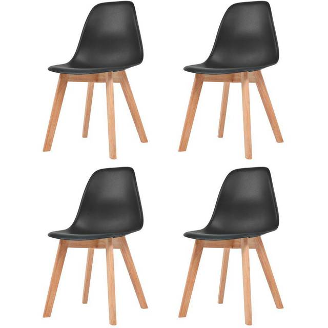 vidaXL Dining Chairs 4 pcs Yellow Plastic