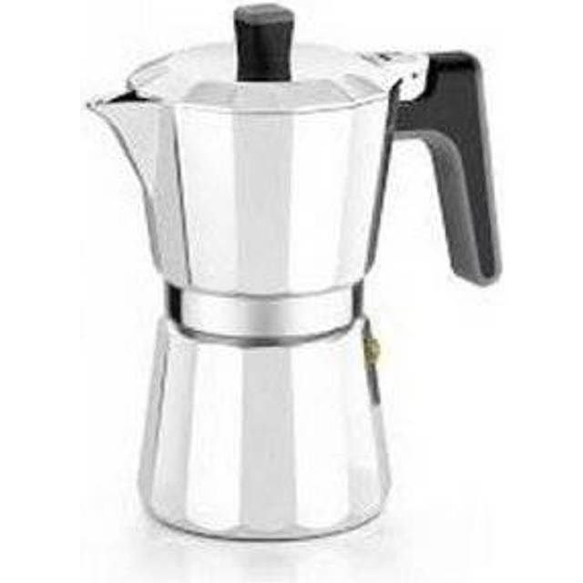 BRA Perfecta - Italiensk induktionskaffemaskin, aluminium, 6 koppar kapacitet, silver