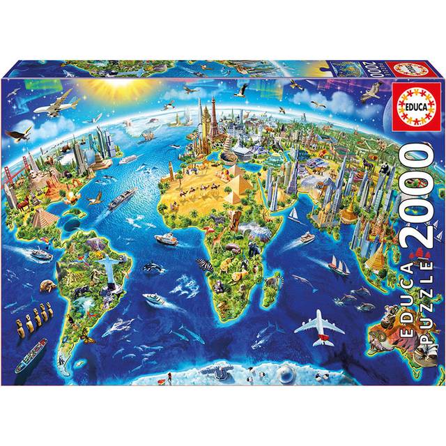 Educa World Landmarks Globe 2000 Pieces