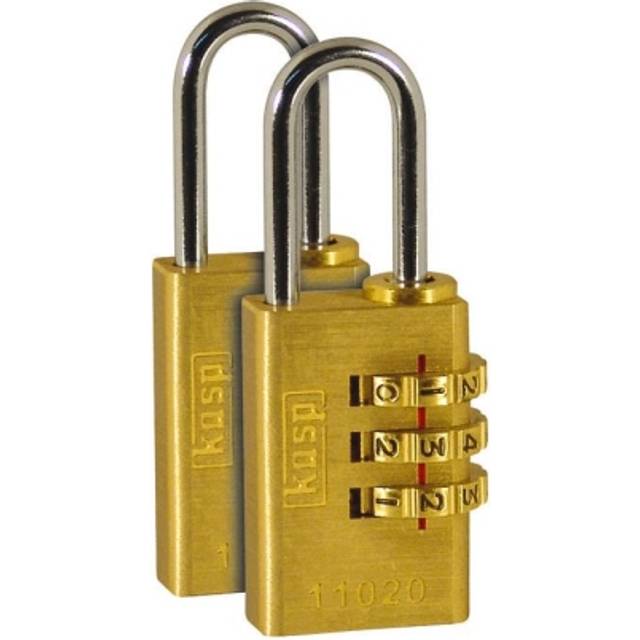 Kasp K11020D2 Brass Combination Padlock - 20mm - Twin