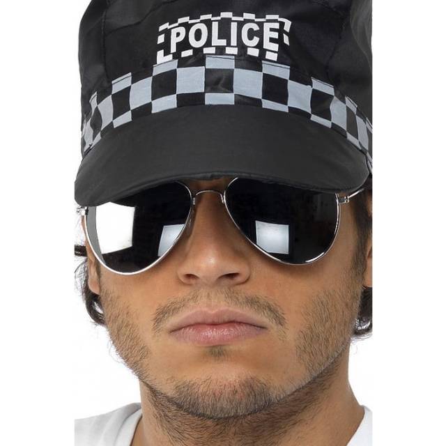 Smiffy's Aviator Specs - Silver - Fancy Dress Glasses Mirror Mens Accessory -  aviator fancy dress glasses mirror specs silver mens accessory costume