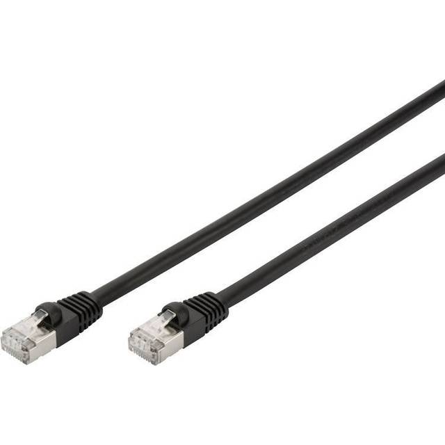 CAT 6 S-FTP outdoor patch cord, Cu, PE AWG 27/7, length 2 m, black sheath color