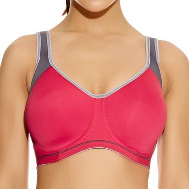 Freya Womens Active Sonic Moulded J-Hook Sports Bra - Pink Polyamide - Size 40F