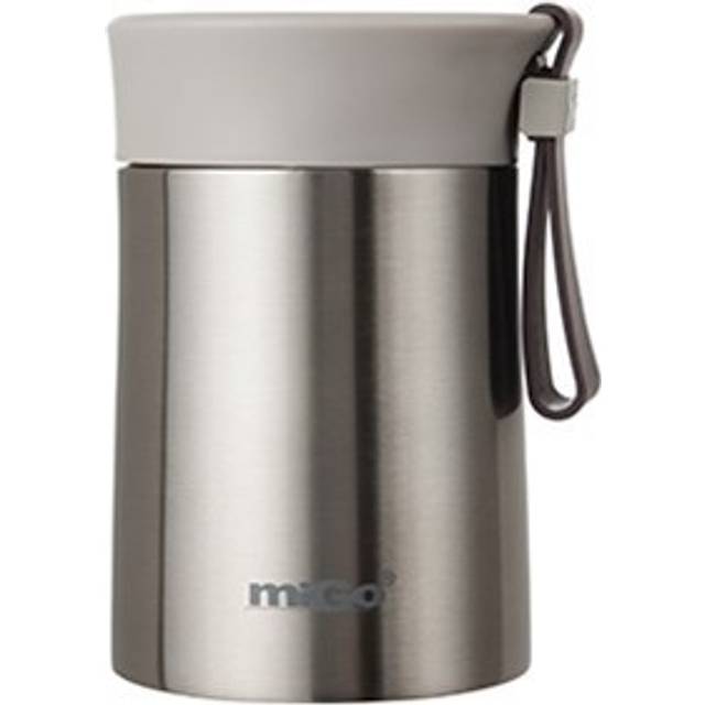 Enjoy Thermavac Stainless Steel Food Jar 0.4L White â Keeps Hot or Cold for 5.5 Hours - Double Wall Vacuum Insulation Lunch Box - Leakproof -
