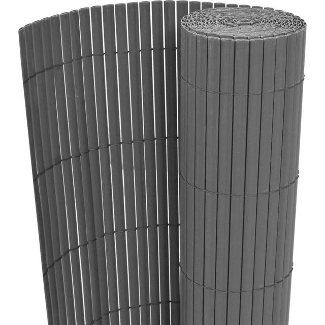 Dubbelsidigt insynsskydd PVC 90x500 cm grå