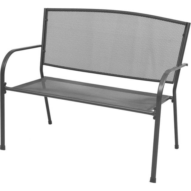 vidaXL Garden Bench 108 cm Steel and Mesh Anthracite