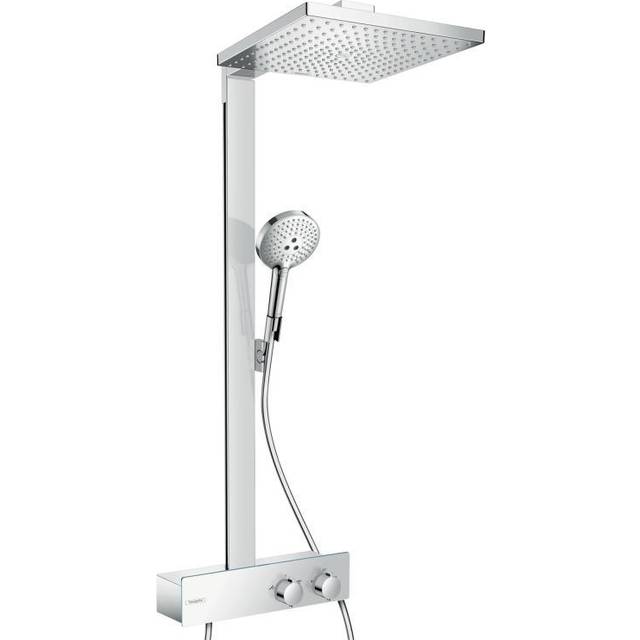 Hansgrohe Raindance E Chrome Showerpipe 300 1jet EcoSmart W/ShowerTabl