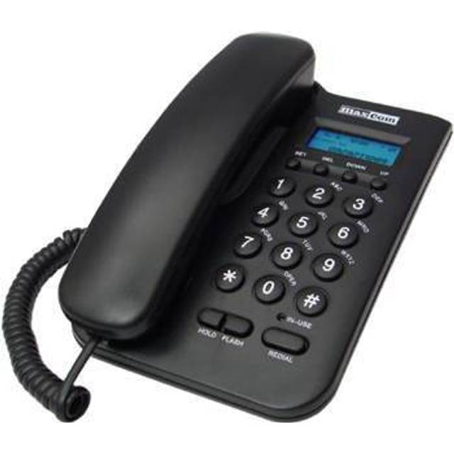 Maxcom Phone with Backlight Display & Dual Caller ID - Black