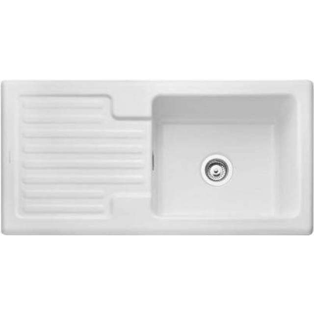 Rangemaster Rustic 1.0 Bowl White Ceramic Kitchen Sink