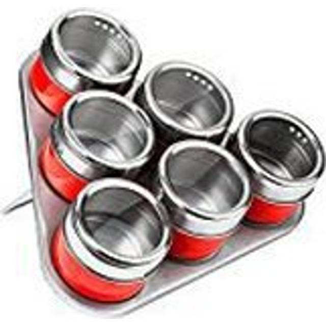 6 Piece Spice Jar Set with Tray (6cm H X 23cm W X 15cm D)