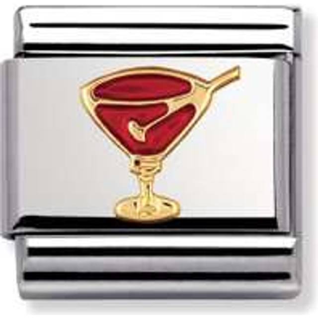 Nomination Classic Gold Red Cocktail Glass Fashion &amp; Fun Charms