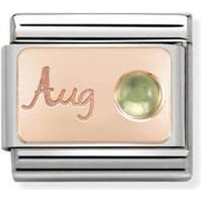 Nomination Classic Rose Gold August Peridot Birthday &amp; Birthstones