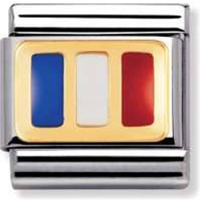 Nomination France Flag Charm - Stainless Steel - Silver