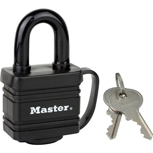 Master Lock 40mm Weatherproof Padlock - Black - 40mm Black weatherproof padlock
