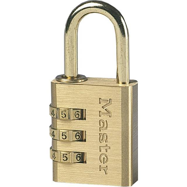 Master Lock Combination Padlock 30 x 65 x 15mm in Brass Steel