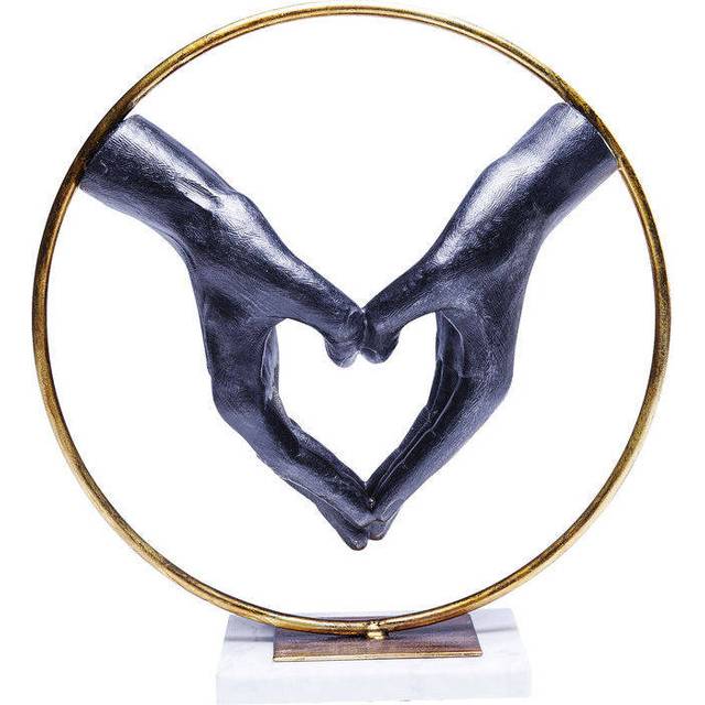 Deco Object Elements Heart Hand 33cm - Black;Gold (33.5cm H X 31.5cm W X 10.5cm D)