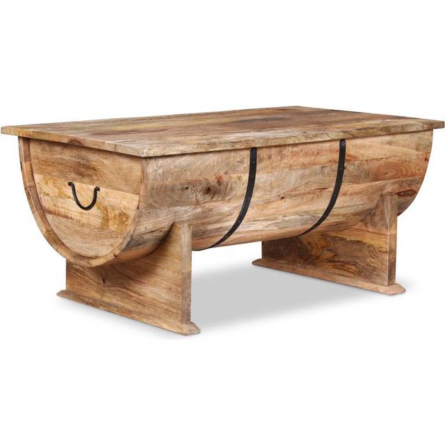 vidaXL Coffee Table Solid Mango Wood 88x50x40 cm - Brown