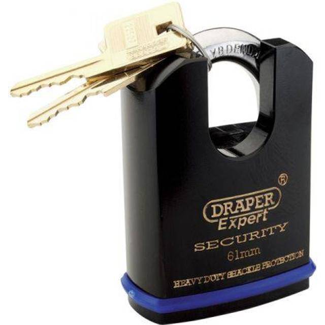 Draper Expert Heavy Duty Padlock and 2 Keys with Shrouded Shackle, 61mm